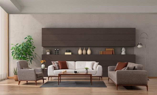 Zestaw sofowy Sofa Luxury 2x Sofy 3 miejsce do siedzenia 1 miejsce do siedzenia Modern Zestaw 3-częściowy Modern