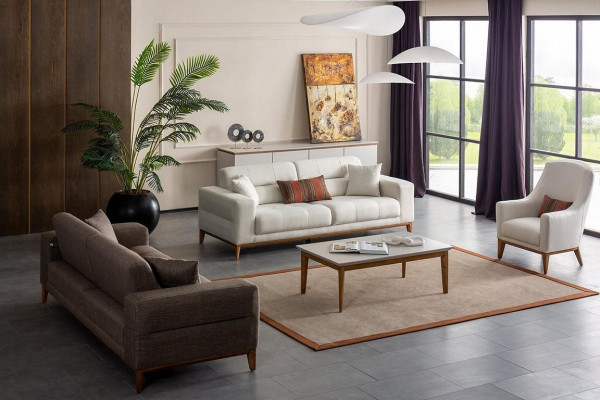 Zestaw sofowy sofa luksus 2x sofy 3 miejsce do siedzenia nowoczesny 1-osobowy 3-częściowy nowoczesny zestaw