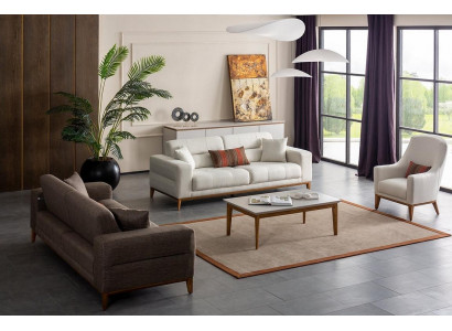 Zestaw sofowy sofa luksus 2x sofy 3 miejsce do siedzenia nowoczesny 1-osobowy 3-częściowy nowoczesny zestaw