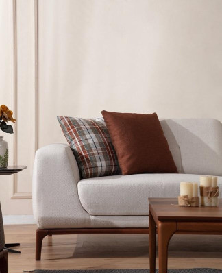 Luksusowy Biały Zestaw sofowy Sofa 3 miejsce do siedzenia Fotel Materiał Modern Modern Zestaw nowy