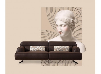 Sofa 3 miejsce do siedzenia Designerska Sofa Kanapa Podkładka Sofy Kanapy Materiał Skóra Nowy