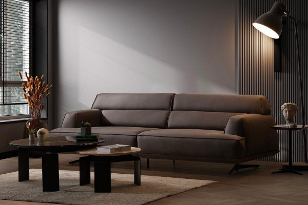Sofa 3 miejsce do siedzenia Designerska Sofa Kanapa Podkładka Sofy Kanapy Materiał Skóra Nowy