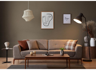 Sofa 3 miejsce do siedzenia Sofa tapicerowana szara Textill Siedziba Design Material Nowoczesne sofy kanapowe