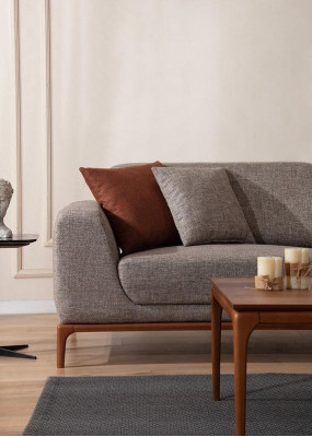 Sofa 3 miejsce do siedzenia Sofa tapicerowana szara Textill Siedziba Design Material Nowoczesne sofy kanapowe