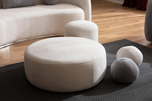 Biała Luksusowa Podkładka Stołek Okrągły Stołek Meble do Siedzenia Designerskie Stylowe Meble