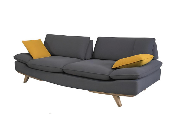 Stylowa szara 3-miejsce siedzące Sofa Nowoczesne luksusowe kanapy do salonu