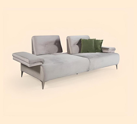 Jasnobeżowa designerska sofa 3-miejsce siedzące do salonu Sofy Noble Nowoczesne sofy