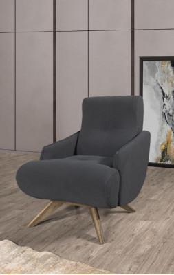 Szary LoungeFotel Designerska Podkładka Fotel Meble do Salonu
