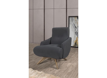 Szary LoungeFotel Designerska Podkładka Fotel Meble do Salonu