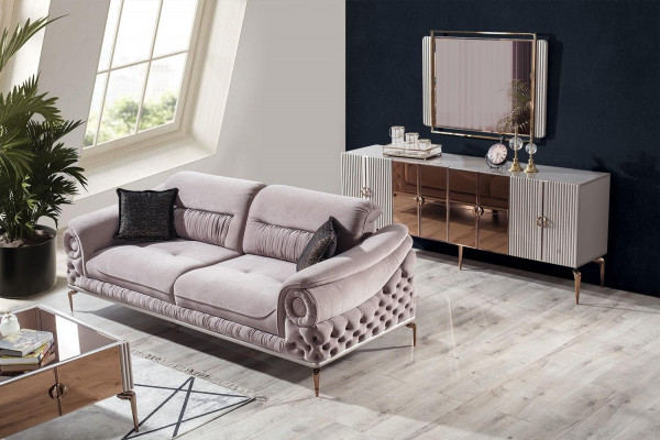 Szlachetny salon Ustaw luksusową podkładkę pod sofę designerską Fotel Szafkę TV