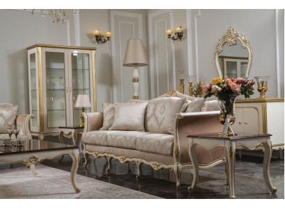 Luksusowa trzyosobowa sofa 3 miejsce do siedzenia Sofy Siedziba design klasyczne kanapy beżowe