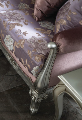 Sofa 3 miejsce do siedzenia Fioletowy Salon Klasyczny Design Meble Sofy Luksusowe Nowe