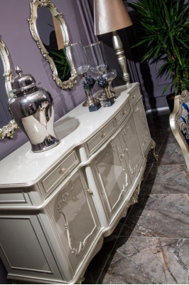 Komoda luksusowa Szafa Półka Kredens Szafki do salonu ze szklaną witryną