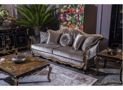 Klasyczna Luksusowa Sofa 3 miejsce do siedzenia Siedziba Material Design Couch Style Włókienniczy
