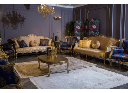 Klasyczny Zestaw sofowy 3+3+1+1 miejsce do siedzenia Luksusowy Ustaw Sofa Fotel Zestaw 4szt