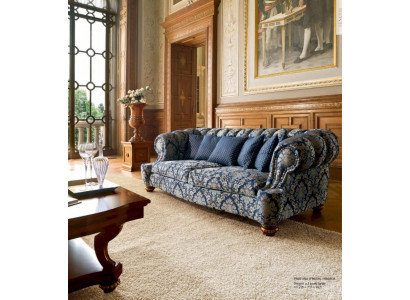 Sofa dwuosobowa 2 miejsce do siedzenia Sofy Materiał Luksusowe Drewno Salon Meble Niebieski