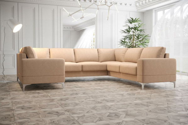 Żywy krajobraz Narożnik Tapicerowany Sofa Sofy Nowy Salon Aksamit Narożnikowa kanapa Kształt U