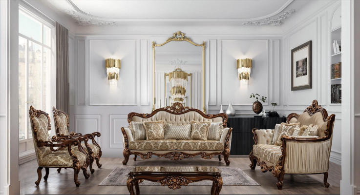 Chesterfield Zestaw sofowy Zestaw kanapowy z stolikiem kawowym Sofa Podkładka 5-częściowa.