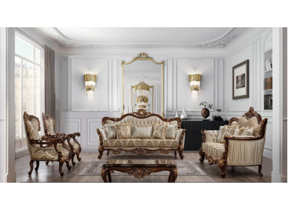 Chesterfield Zestaw sofowy Zestaw kanapowy z stolikiem kawowym Sofa Podkładka 5-częściowa.