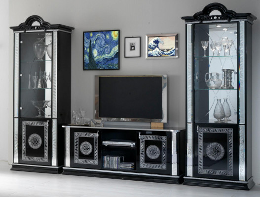 Jednostka ścienna zestaw do salonu Gablota Kredens półka ścienna szafki wiszące 3 szt. ustawić