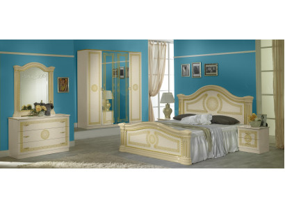 Luksusowa Sypialnia Classic Drewno Łóżko Stolik nocny 6-częściowy design Meble