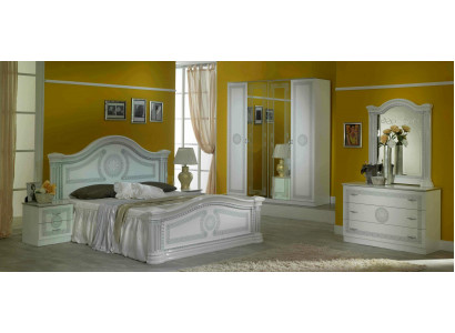 Sypialnia Włoski zestaw mebli Modern Luxury 6-częściowy. Łóżko łóżko Szafa Nowe