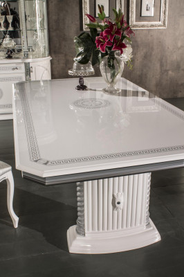 Stół obiadowy Tabela jadalnia Salon Drewno Design stoły Meble Włoskie Nowość