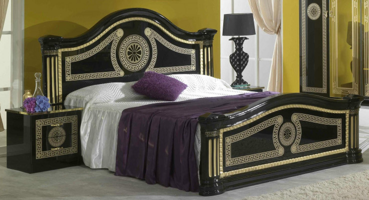 Łóżko Podkładka Design Luxury Drewno Double Hotel łóżko małżeńskie Sleep Pokój Włókienniczy Gold