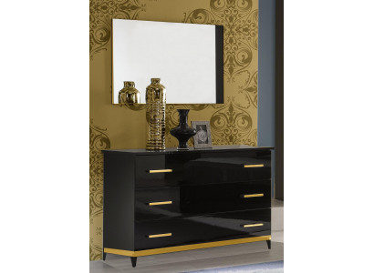 Wysoki połysk Kredens Komody Szafa Drewno Lustro Kredens konsola konsola 2 sztuki