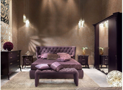 Sypialnia Włoski zestaw mebli Luxury Chesterfield 6-częściowy. Solidne drewno