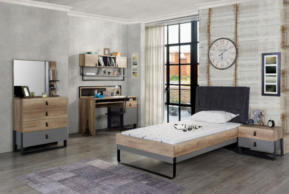 Kredens z Lustro Drewno Nowoczesny Luksusowy Design Pokój Młodzieżowy Komody