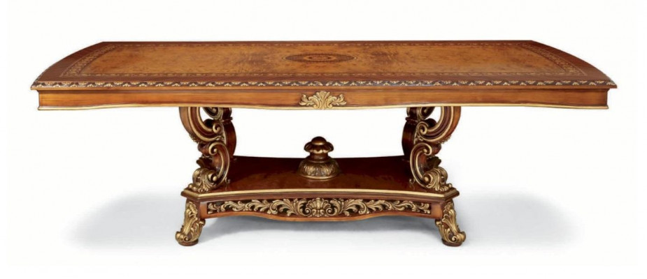 Stół obiadowy stół do jadalni Duży stół jadalnia Baroque Gold XXL