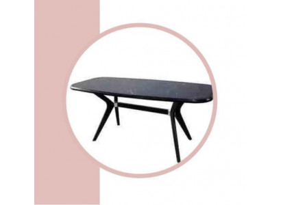 Czarny Stół obiadowy 160x85 jadalnia Tabela stoły stoły Meble Drewno