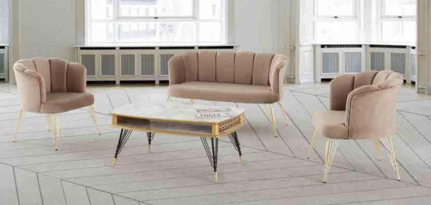 Zestaw sofowy Sofa Sofa Podkładka Meble Kanapy 3-częściowe. Zestaw Ustawić Kompletny
