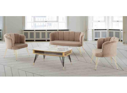 Zestaw sofowy Sofa Sofa Podkładka Meble Kanapy 3-częściowe. Zestaw Ustawić Kompletny