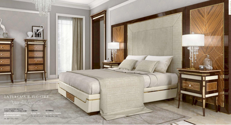 Ustawić Sypialnię Podwójne łóżko Łóżko Luxury Brown Grupa Zestaw 3szt