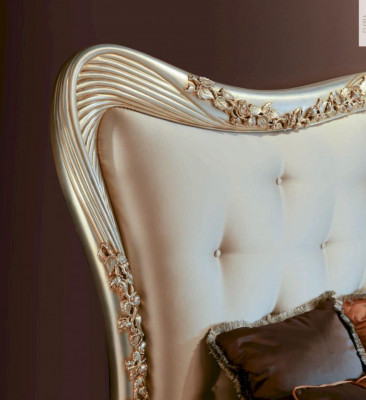 Łóżko Podwójne łóżko Chesterfield Materiał Luksusowe łóżko Drewno Sypialnia