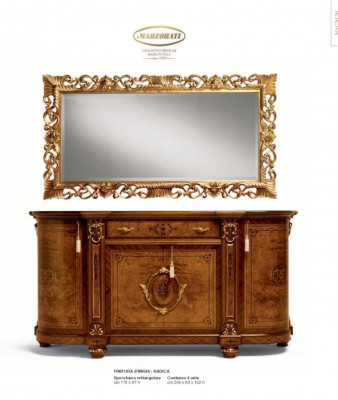 lustro ścienne Lustro Lustro Luxury Drewno Gold Baroque Sypialnia Design Style Marzorati