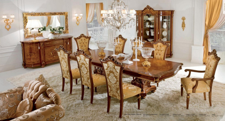 lustro ścienne Lustro Lustro Luxury Drewno Gold Baroque Sypialnia Design Style Marzorati