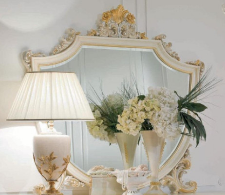lustro ścienne Lustro Lustro Luxury Gold Baroque Sypialnia Design