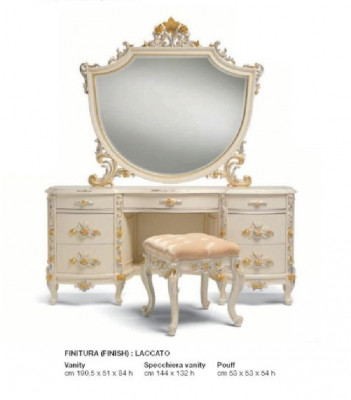 lustro ścienne Lustro Lustro Luxury Gold Baroque Sypialnia Design