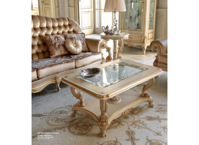 stolik kawowy Stolik Tabela Living Room Meble Beżowe Drewno stoły Design Luxury