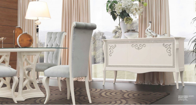 Kredens Luxury Szafki Komody Biały Salon Drewno Meble