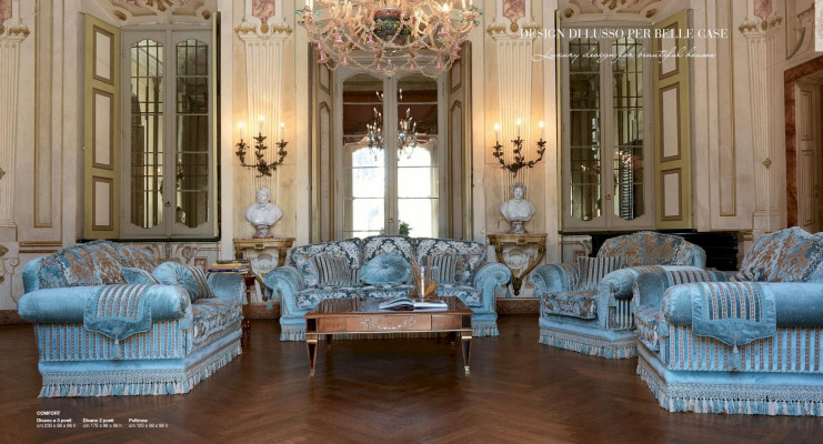 Fotel miejsce siedzące Material EarsFotel Luxury Siedziba Drewno Salon Meble Blue