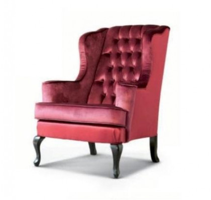 Fotel Luksusowe miejsce siedzące Siedziba 1 Materiał Czerwony Chesterfield Meble do salonu