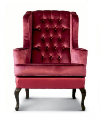 Fotel Luksusowe miejsce siedzące Siedziba 1 Materiał Czerwony Chesterfield Meble do salonu