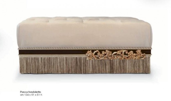 Chesterfield Stołek Ottoman Stołek Meblowy Podkładka Materiał Beżowy Luksus