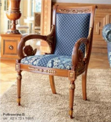 Krzesło do jadalni Krzesło jadalnia Fotel Luxury Krzesło Materiał Niebieski