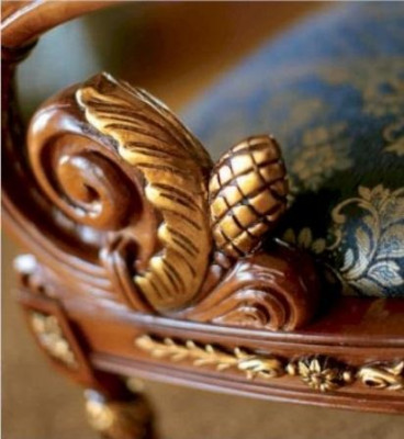 Krzesło do jadalni Krzesło jadalnia Fotel Luxury Krzesło Materiał Niebieski