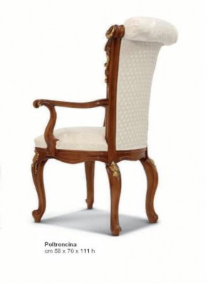 Luksusowe krzesło do jadalni Krzesło jadalnia Fotel miejsce do siedzenia Krzesła Drewno Brown Baroque Gold